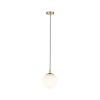 Suspension Neordic Menja 20W MAX E27 Blanc, Laiton brossé Paulmann 79733