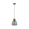 Suspension Neordic Elia 20W MAX E27 Verre fumé, Liège, Noir Paulmann 79739