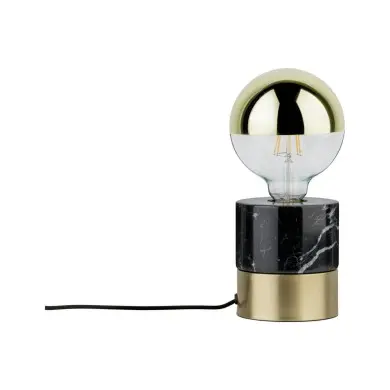 Lampe Neordic Vala 20W MAX E27 Laiton brossé, Marbre PAU_79742 79742 Lampe Neordic Vala 20W MAX E27 Laiton brossé, Marbre Paulmann 79742