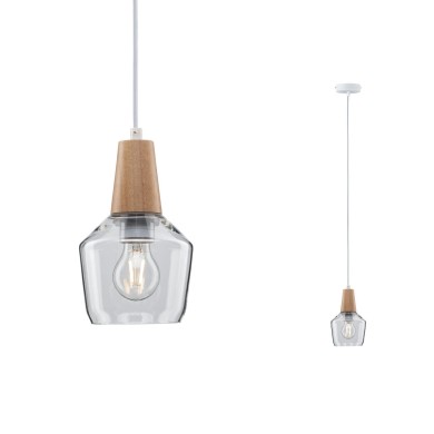 Suspension Neordic Ylvie 20W MAX E27 Bois, Clair Paulmann 79745
