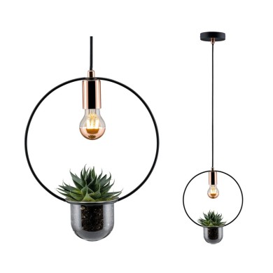Suspension Neordic Tasja 20W MAX E27 Noir, Cuivre Paulmann 79748