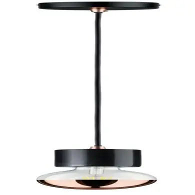 Suspension Neordic Nordin 60W MAX E27 Noir, Marbre, Cuivre Dépoli Paulmann 79751