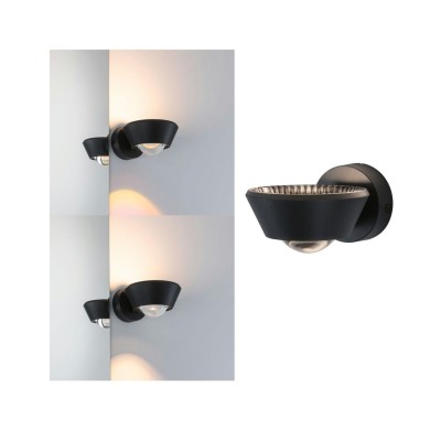 Applique Salle de Bain Sabik 9 & 4W Noir Paulmann 79769
