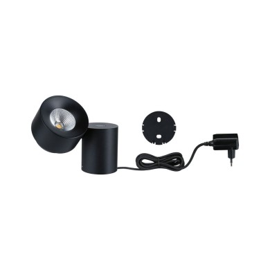 Lampe Puric Pane 3W Noir 2700K, intensité variable Paulmann 79776