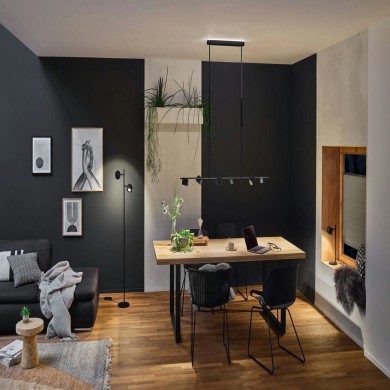 Lampadaire Puric Pane 2x3W Noir 2700K Paulmann 79780