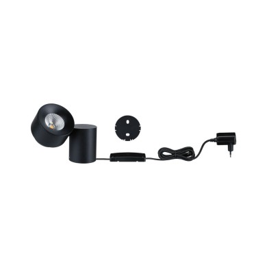 Lampe Puric Pane 3W Noir 2700K Paulmann 79781