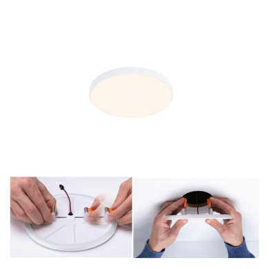 Plafonnier Salle de Bain Veluna Edge 6W Blanc Rond 3000K, intensité variable Paulmann 79944