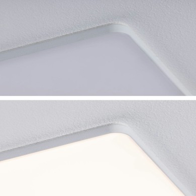 Plafonnier Salle de Bain Veluna Edge 12W Blanc Carré 3000K, intensité variable Paulmann 79948
