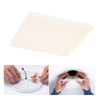 Plafonnier Salle de Bain Veluna Edge 17W Blanc Carré 3000K Paulmann 79949