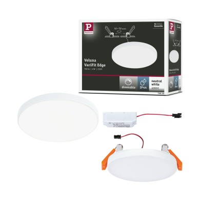 Plafonnier Salle de Bain Veluna Edge 6W Blanc Rond 4000K, intensité variable Paulmann 79950