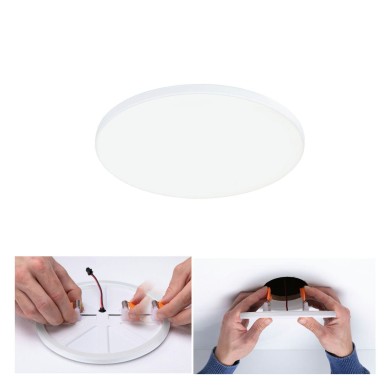 Plafonnier Salle de Bain Veluna Edge 12W Blanc Rond 4000K, intensité variable Paulmann 79951