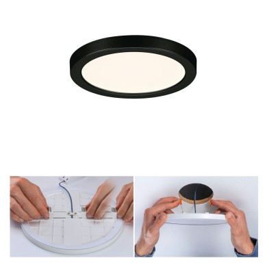 Plafonnier Salle de Bain Areo 6,5W Noir 3000K Paulmann 79960