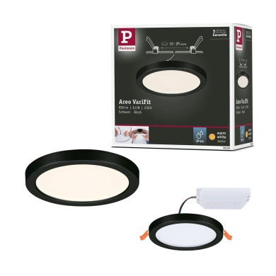 Plafonnier Salle de Bain Areo 6,5W Noir 3000K Paulmann 79960