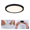 Plafonnier Salle de Bain Areo 13W Noir Rond 3000K Paulmann 79961