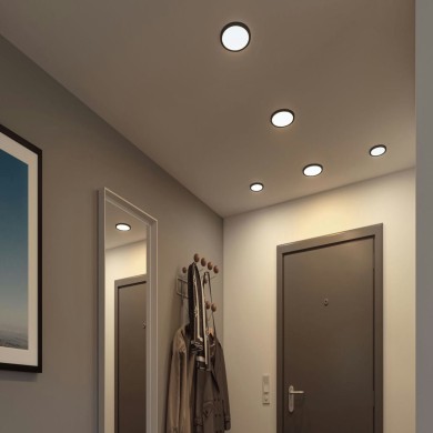 Plafonnier Salle de Bain Areo 13W Noir Rond 4000K PAU_79963 79963 Plafonnier Salle de Bain Areo 13W Noir Rond 4000K Paulmann 79963
