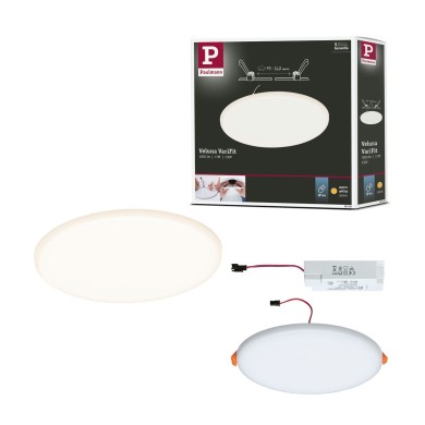 Plafonnier Salle de Bain Veluna 17W Satiné Rond Paulmann 92389