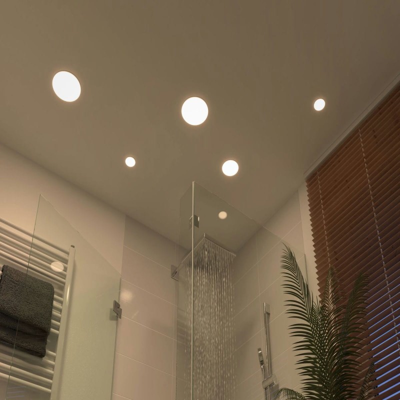 Plafonnier Salle de Bain Veluna 17,5W Satiné Rond 4000K Paulmann 92392