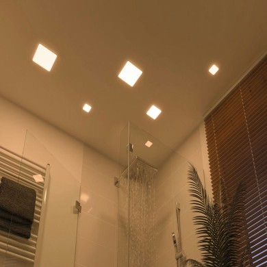 Plafonnier Salle de Bain Veluna 17W Satiné Carré Paulmann 92395