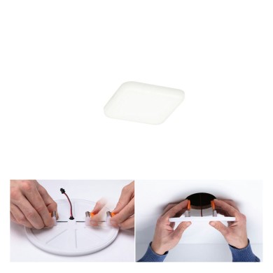 Plafonnier Salle de Bain Veluna 4,5W Satiné Carré 4000K Paulmann 92396