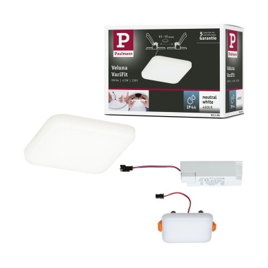Plafonnier Salle de Bain Veluna 4,5W Satiné Carré 4000K Paulmann 92396