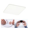 Plafonnier Salle de Bain Veluna 17,5W Satiné Carré Paulmann 92398