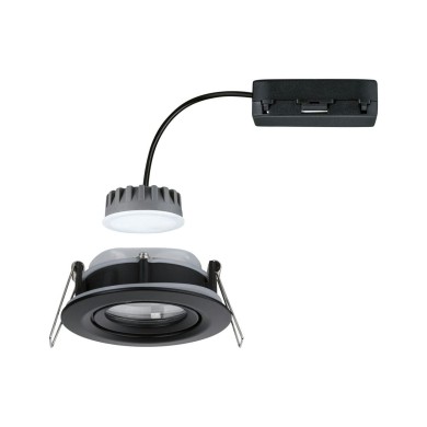 Spot Nova Plus 6W Coin Noir mat Paulmann 92459