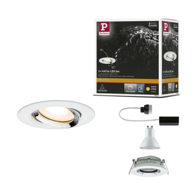Spot Nova Plus 7W GU10 Blanc dépoli, Chrome D9,3 Paulmann 92903