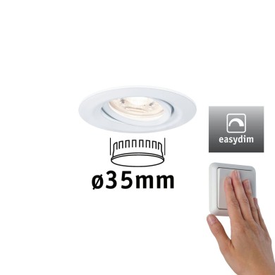 Spot Nova Mini Plus 4,2W Coin Blanc dépoli Paulmann 92970
