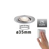 Spot Nova Mini Plus 4,2W Coin Acier brossé Paulmann 92972