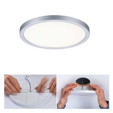 Plafonnier Salle de Bain Areo 13W Chrome mat Rond 4000K Paulmann 93038