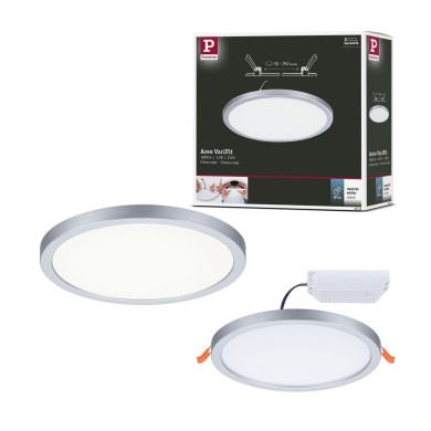 Plafonnier Salle de Bain Areo 13W Chrome mat Rond 4000K Paulmann 93038
