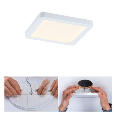 Plafonnier Salle de Bain Areo 6,5W Blanc Carré 3000K Paulmann 93039
