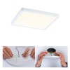 Plafonnier Salle de Bain Areo 13W Blanc Carré 3000K Paulmann 93040