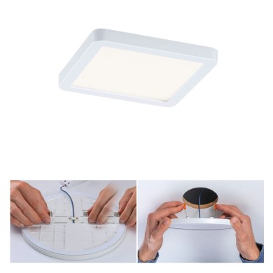Plafonnier Salle de Bain Areo 6,5W Blanc Carré 4000K Paulmann 93041