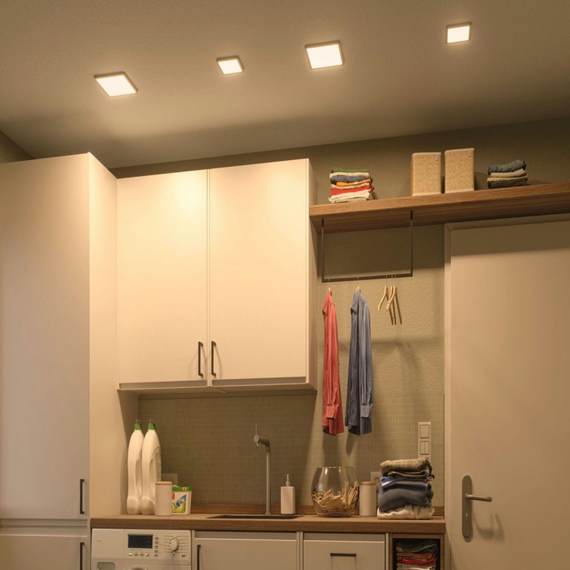 Plafonnier Salle de Bain Areo 6,5W Blanc Carré 4000K Paulmann 93041
