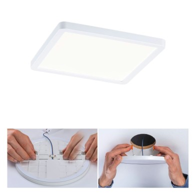 Plafonnier Salle de Bain Areo 13W Blanc Carré 4000K Paulmann 93042