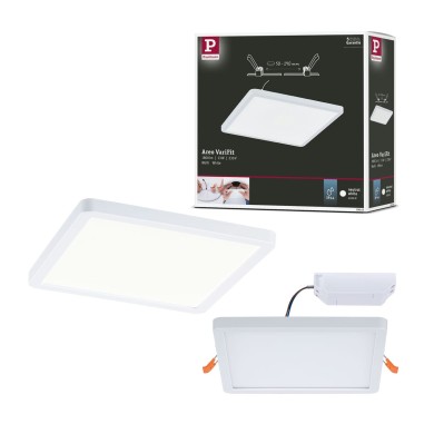 Plafonnier Salle de Bain Areo 13W Blanc Carré 4000K Paulmann 93042