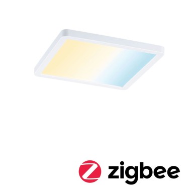 Plafonnier Salle de Bain Areo 13W Blanc Carré 3000 - 6500K Paulmann 93047