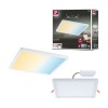 Plafonnier Salle de Bain Areo 16W Blanc Carré 3000 - 6500K Paulmann 93048