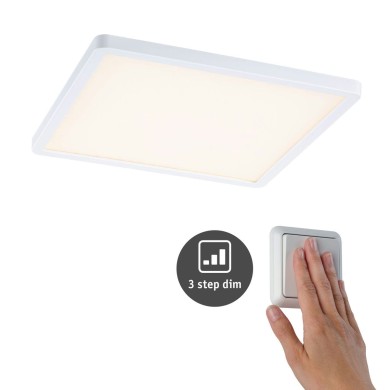 Plafonnier Salle de Bain Areo 16W Blanc Carré 3000K Paulmann 93054