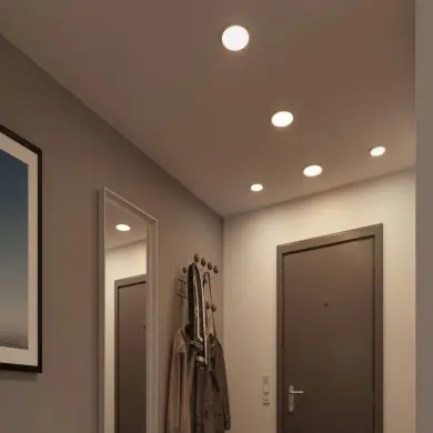 Plafonnier Salle de Bain Areo 13W Chrome mat Rond 4000K dimmable Paulmann 93057