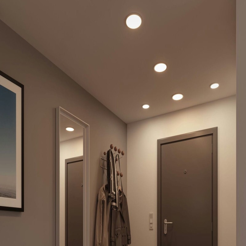 Plafonnier Salle de Bain Areo 13W Chrome mat Rond 4000K dimmable Paulmann 93057