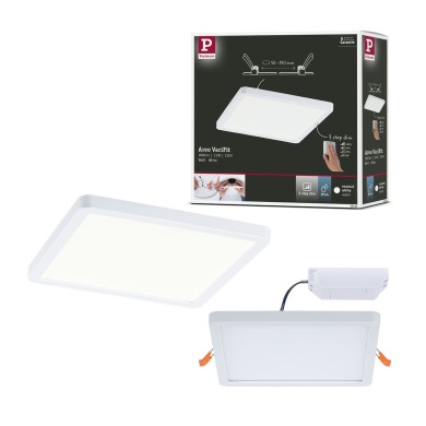 Plafonnier Salle de Bain Areo 13W Blanc Carré 4000K dimmable Paulmann 93059