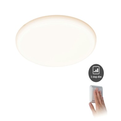 Plafonnier Salle de Bain Veluna 21W Satiné D21,5 Paulmann 93064