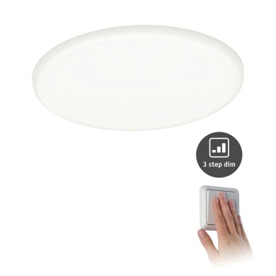 Plafonnier Salle de Bain Veluna 17,5W Satiné Rond 4000K dimmable Paulmann 93067