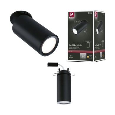 Spot Turnal 6W Coin Noir mat Paulmann 93088