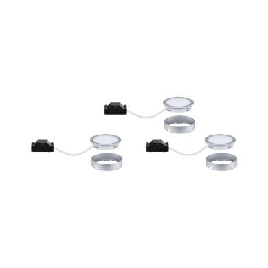 Éclairage sous-meubles Pukk 3x3,5W Chrome mat Paulmann 93092