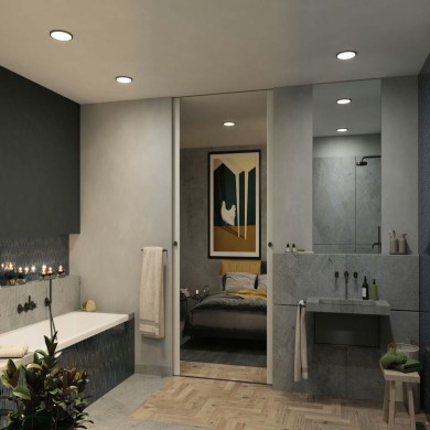 Plafonnier Salle de Bain Areo 13W Noir H Paulmann 93099