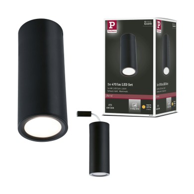 Plafonnier Barrel 6W Noir mat Paulmann 93107