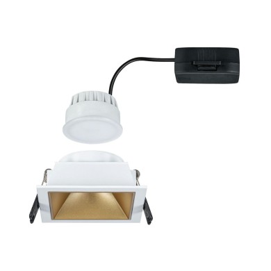Spot Salle de Bain Cole 6W Coin Blanc, Doré mat H5,6 Paulmann 93132